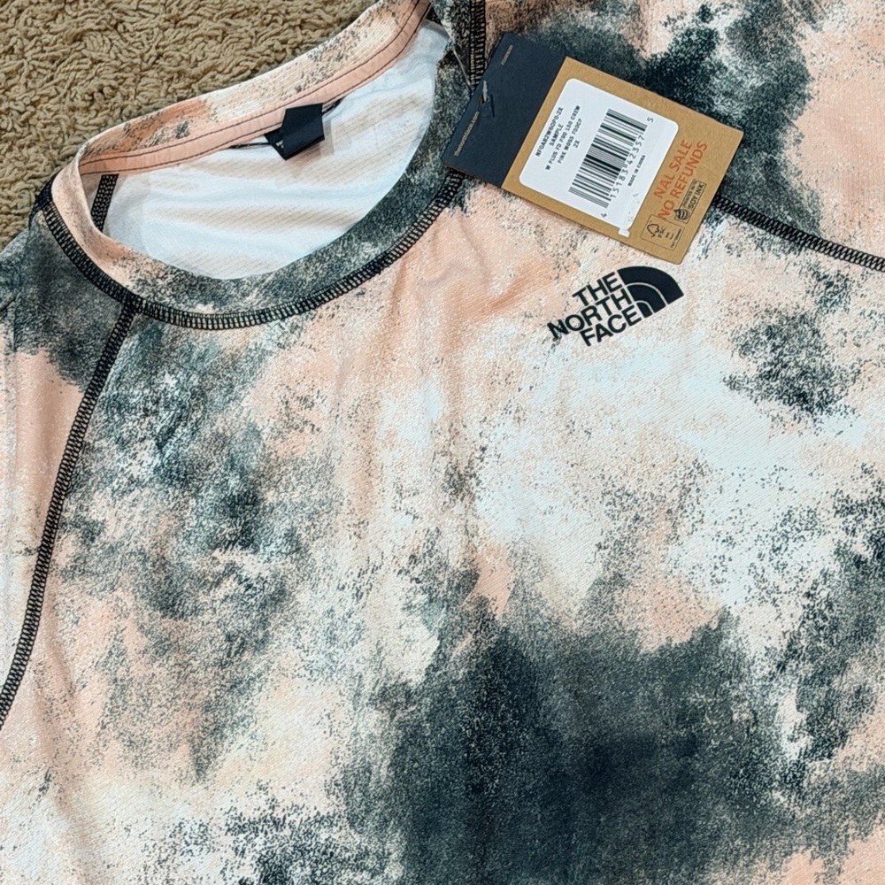 The North Face FD Pro 150 Crew Pink Moss Faded Dye Camo - Women Sz 2X - Picture 2 of 5